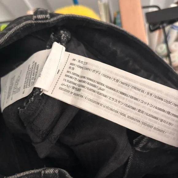 Abercrombie & Fitch Size 24/00 Black Curve Love Ultra HR 90s Slim Straight Jean - Picture 2 of 4